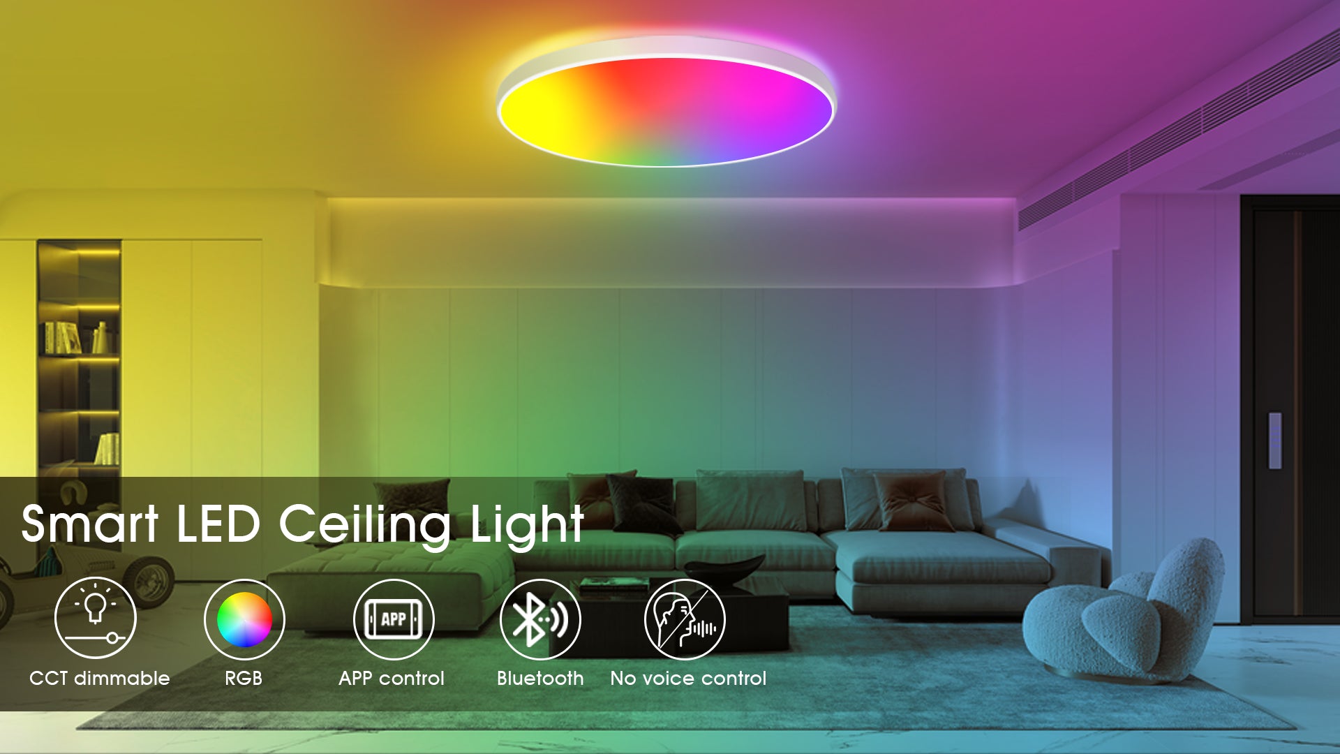 Smart RGB Deckenleuchte NeonForge